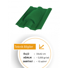 Yeşil Beton Kiremit Havalandırma Yeşil Beton Kiremit Havalandırma